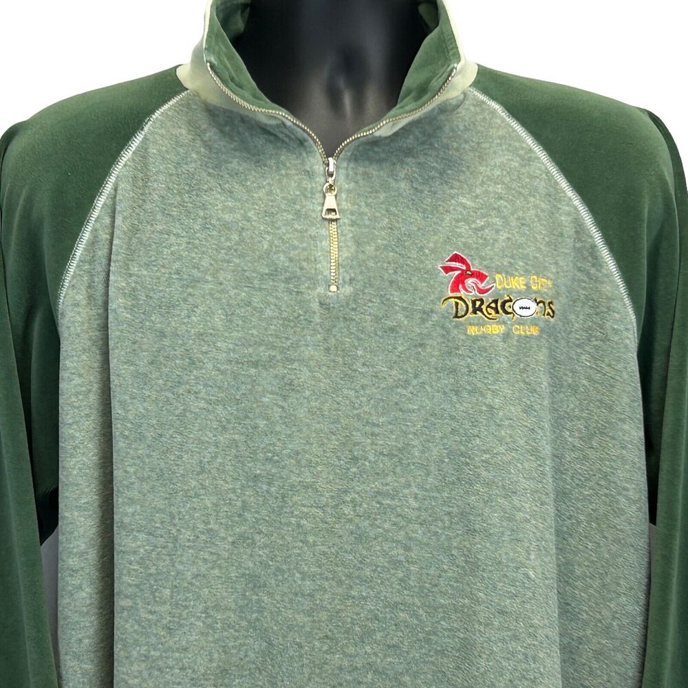 Vintage 90s Duke City Dragons Rugby Club Sweater Albuquerque Green XL X-Large